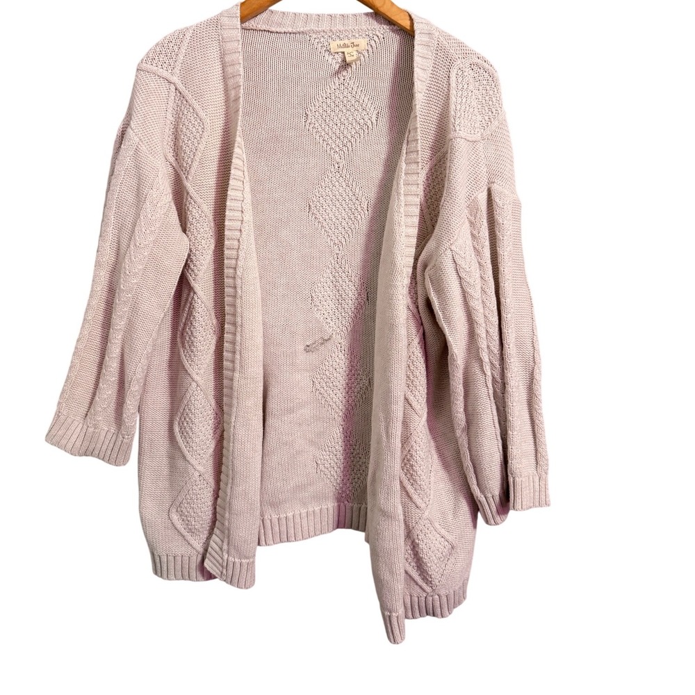 Matilda Jane white Cable Knit‎ Diamond Cardigan Sweater